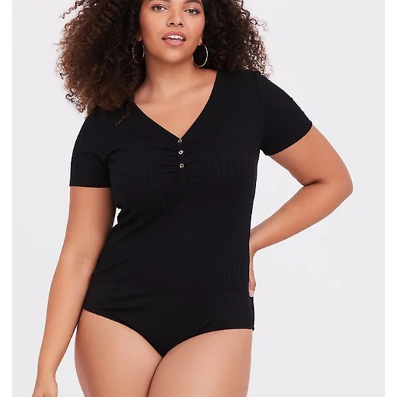 torrid Tops - RIBBED HENLEY BODYSUIT